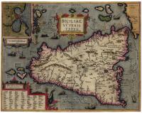 Сицилия карта 60x80cm 1592r. M30