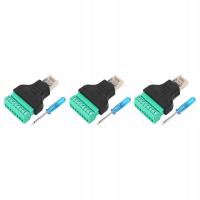 3 szt. RJ45 ŻEŃSKIE DO ZACISKU ŚRUBOWEGO 8 PIN