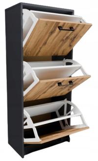 Шкаф для обуви Обувь 3S графит-WOTAN книжный шкаф полка антрацит Роб