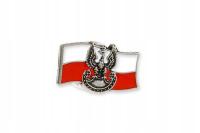 Znaczek Metalowy pin z Orłem Narodowym i Flaga Narodową aj2735
