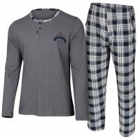 ElegantePrecio мужская пижама стальной цвет с длинным рукавом