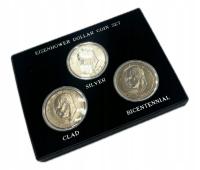 USA zestaw 3 x 1 dolar 1971-76 Eisenhower coin set