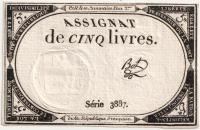 5.db.Francja, 5 Livrów 1793, P.A76, St.2/3+