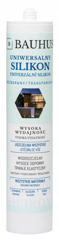 SILIKON TRANSPARENTNY uniwersalny bezbarwny przezroczysty Bauhus