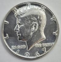 Pół dolara 1967 Kennedy USA Kenedy srebro od Rajmonet p. B980.1