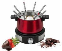 ZESTAW DO FONDUE FOUNDE 8 OSÓB ELEKTRYCZNY GARNEK ZE STALI 1500W WIDELCZYKI