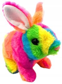 Króliczek królik na baterie chodzący z dźwiękiem zwierzątko słodki kolorowy