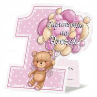 Приглашения на 1 год девочки конверт B28