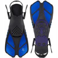 Płetwy do nurkowania Tsunami regulowane paskowe niebieskie