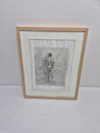 akwaforta akt ołówek