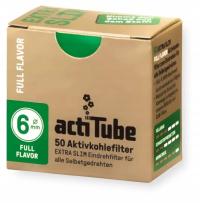 Acti Tube EXTRA SLIM 50 sztuk 6 mm filtry z aktywnym węglem do jointów CBD