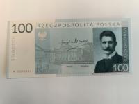 100 ZŁOTYCH IGNACY DASZYŃSKI, STAN UNC, WALOR BARDZO RZADKI, NUMER 1