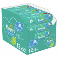 PAMPERS FRESH CLEAN детские влажные салфетки 12x 52 шт
