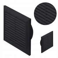 Квадратная черная вентиляционная решетка с сеткой для кухни и ванной комнаты 17X17 см