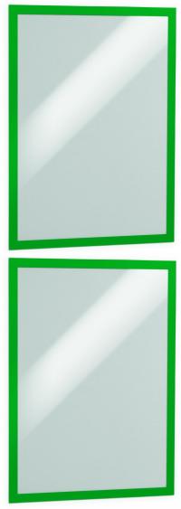 2 x RAMKA SAMOPRZYLEPNA MAGNETYCZNA PLAKATOWA INFORMACYJNA A3 ZIELONA