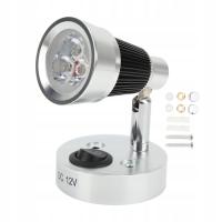 Lampka kinkiet 12V LED lampa ALU obrotowa