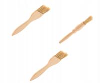 Pędzle kuchenne do ciasta – komplet 3 szt. płaskie + okrągły