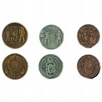 НАБОР ИЗ 3 ЕГИПЕТСКИХ МЕТАЛЛИЧЕСКИХ МОНЕТ LARP RPG