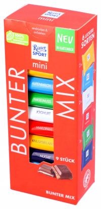 Шоколадные конфеты Ritter Sport Bunter Mix 6 вкусов 9 штук 150 г DE