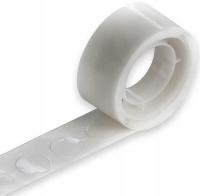 Taśma kropki klejowe dwustronne do klejenia balonów przezroczyste 100 szt