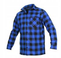 Koszula robocza flanelowa w kratę bawełna NB / S