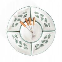 Półmisek FINCAN w zielone liście 30cm HOMLA