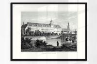Вроцлавский университет главное здание репродукция рисунок на стену 30x40 A3