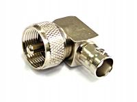 Gniazdo BNC na wtyk UHF UC1 CB przejście kątowe