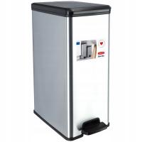 CURVER МЕТАЛЛИЧЕСКИЙ МУСОРНЫЙ БАК С ПЕДАЛЬЮ 40 Л