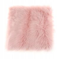 miękka i wełniana pluszowa sofa Poszewka na poduszkę Sztuczna wełna Jasnoróżowa