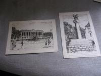 2 pocztówki POZNAŃ BIBLIOTEKA RACZYŃSKICH POMNIK UŁANÓW 1920