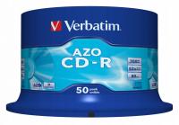 Płyty VERBATIM CD-R AZO 50-pak Crystal, DLP, 52x, 700MB cake