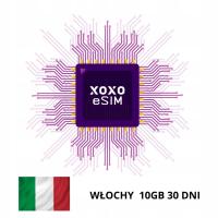 XOXO eSIM Internet mobilny we Włoszech roaming Włochy pakiet 10GB na 30 dni