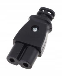 Wtyk zasilający AC męskie hobbyelektronika Wtyk C7 montażowy