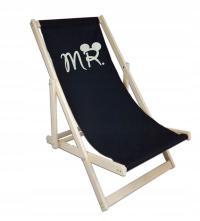 Шезлонг деревянная вышивка логотип печать надпись Имя