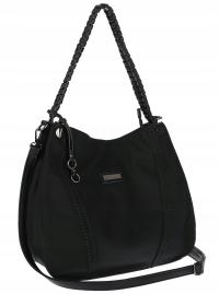 Torebka Damska Shopperka Worek Pojemna Modna Duża Torba CH7716 Czarna