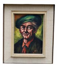 PORTRET MĘŻCZYZNY STARY CENNY OBRAZ OLEJNY