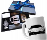 Zestaw PREZENT kubek box urodziny imieniny dla kierowcy auta PORSCHE