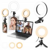 PULUZ Lampa Pierścieniowa 5 Cali Z Klipsem I Statywem Do Wideokonferencji