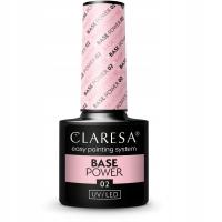 Claresa гибридная основа для ногтей POWER 02 Base светло-розовая строительная база