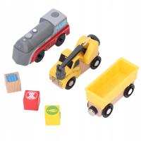 Zestaw pociągu towarowego drewno bukowe elektryczny pociąg 0W