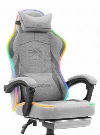 Игровое кресло CABRO C502 серый черный светодиодный RGB
