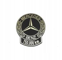 Emblemat MERCEDES 750.000km złoty 34x40mm