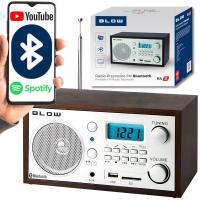 RADIO BUDOWLANE BLUETOOTH PRZENOŚNE RETRO LCD ZEGAR BUDZIK ANTENA FM USB SD