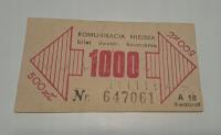 BILET KATOWICE / OGÓLNOPOLSKI 1000zł (A18)