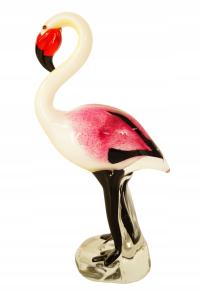 Figura szklana murano style Ptak Flaming piękna