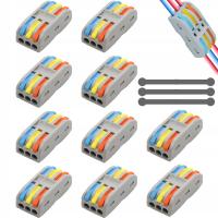 SZYBKOZŁĄCZKA ELEKTRYCZNA KABLOWA ZŁĄCZKA PRZELOTOWA KOLOROWA 3 - 3 TORY