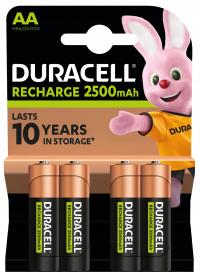 Аккумулятор Duracell AA Ni-MH (R6) 2500 мАч 4 шт.