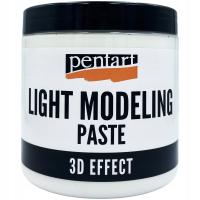 Lekka pasta modelarska PENTART masa strukturalna 3D impasto mat BIAŁA 500ml
