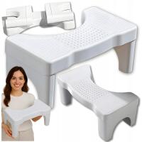 ПОДСТАВКА ДЛЯ НОГ ДЛЯ ТУАЛЕТА, СКЛАДНАЯ ПОДСТАВКА ДЛЯ ВАННОЙ КОМНАТЫ ДЛЯ ДЕТЕЙ И ВЗРОСЛЫХ, БЕЛАЯ